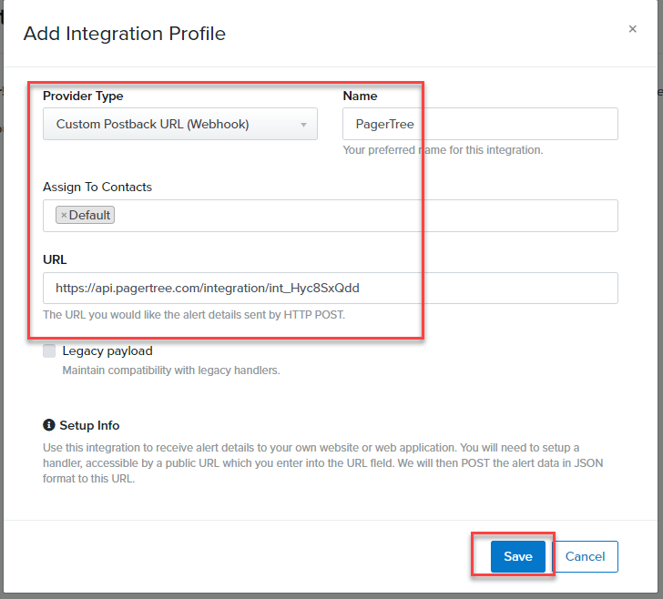 Uptime PagerTree Integration Profile